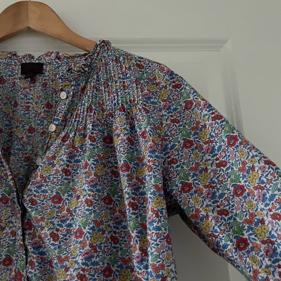 J. Crew Ruffle Classic Popover Shirt Liberty London Favourite Flowers - Picture 10 of 12